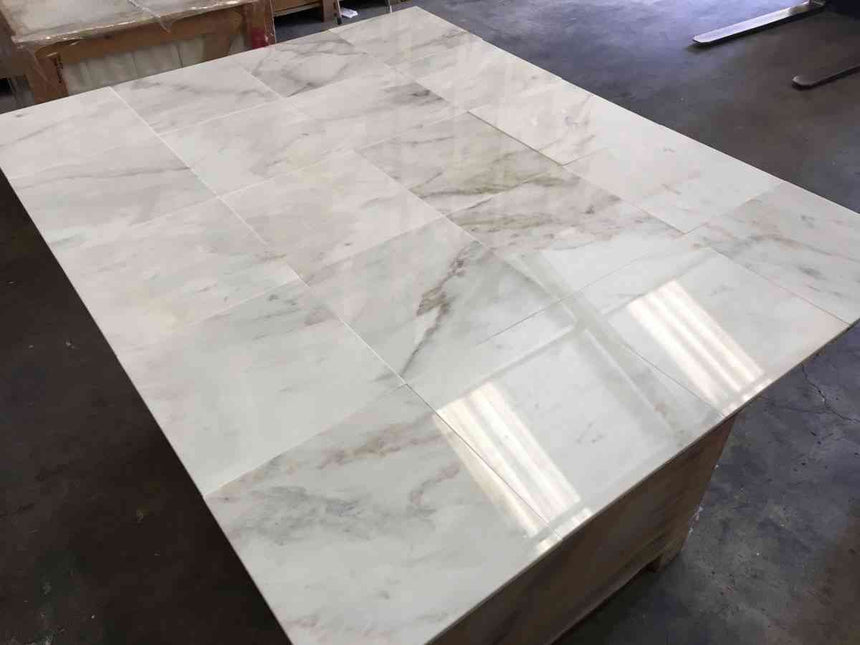 Marble Tiles - Calacatta Cremo Polished Marble Tiles 305x305mm - intmarble