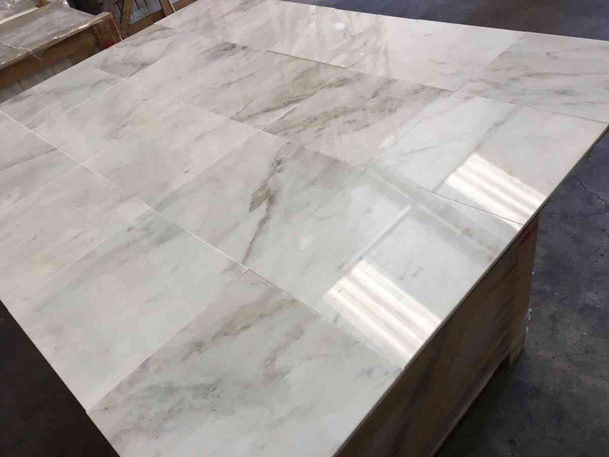 Marble Tiles - Calacatta Cremo Polished Marble Tiles 305x305mm - intmarble
