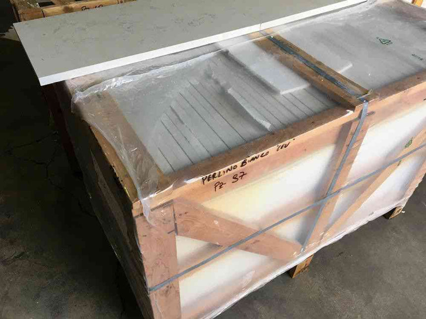 Marble Tiles - Perlino Bianco Marble Tiles Honed Finish Marble 305x610x20mm - intmarble