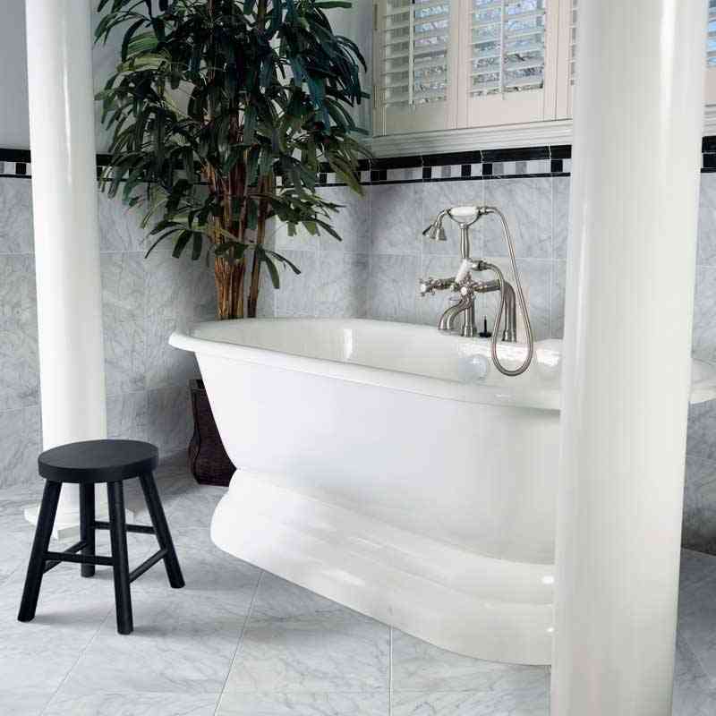Marble Tiles - Carrara White Honed Marble Tiles 305x457x12mm - intmarble