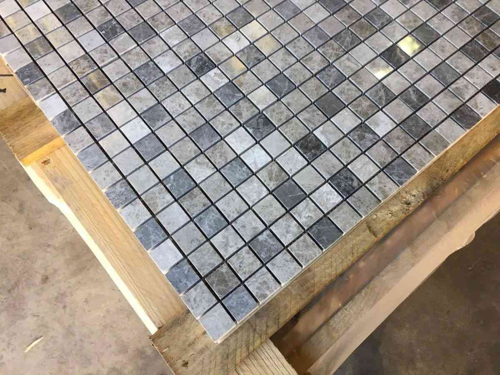 Marble Tiles - Marble Mosaic Milano Polished Mix Marble Mosaic Tiles 25x25x10mm - intmarble