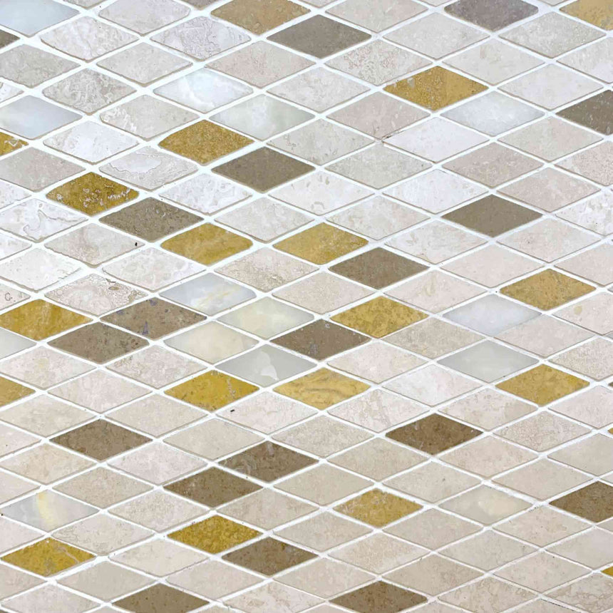Marble Tiles - Mix Diamond Natural Stone Mosaic Tiles - intmarble