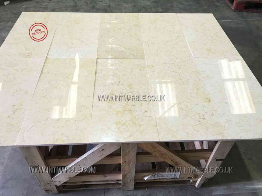Marble Tiles - Crema Marfil Pink Polished Marble Tiles 305x610x12mm - intmarble