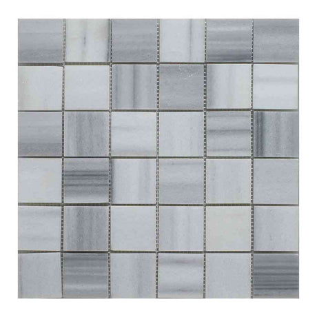 Marble Tiles - Skyfall Polished Marble Mosaic Tiles 48x48x10mm - intmarble