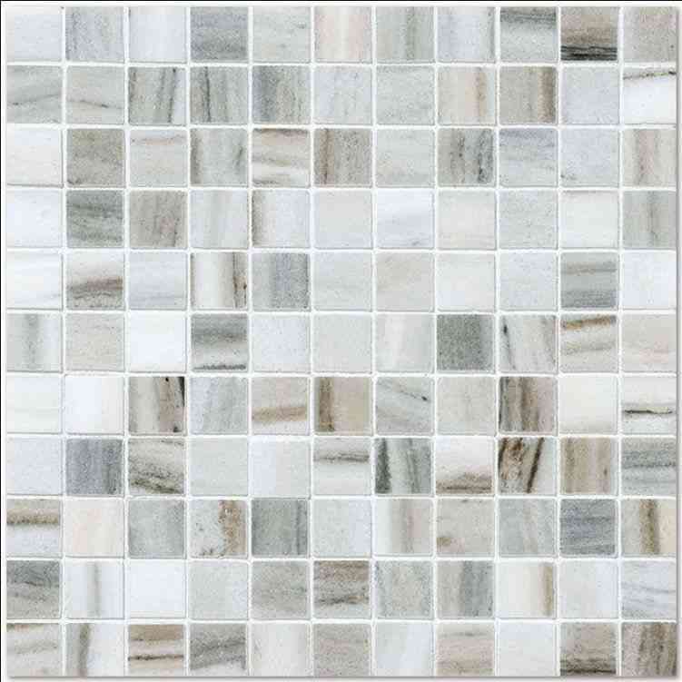 Marble Tiles - Skyfall Polished Marble Mosaic Tiles 25X25x10mm - intmarble