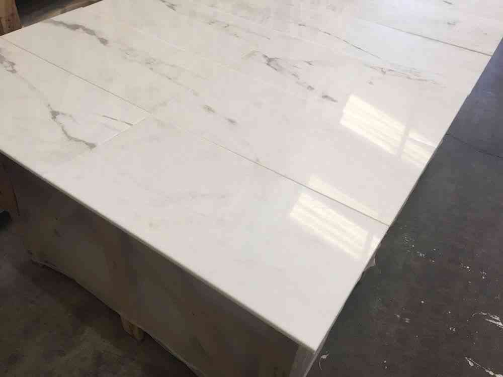 Marble Tiles - Bianco Mumbai Polished Marble Tiles 305x610mm - intmarble