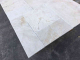 Marble Tiles - Crema Marfil Tumbled French Pattern - intmarble