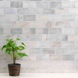 Marble Tiles - Carrara T Honed Subway Marble Tiles 70x140x10mm - intmarble