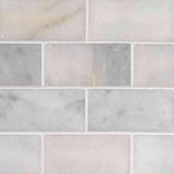 Marble Tiles - Carrara T Honed Subway Marble Tiles 70x140x10mm - intmarble