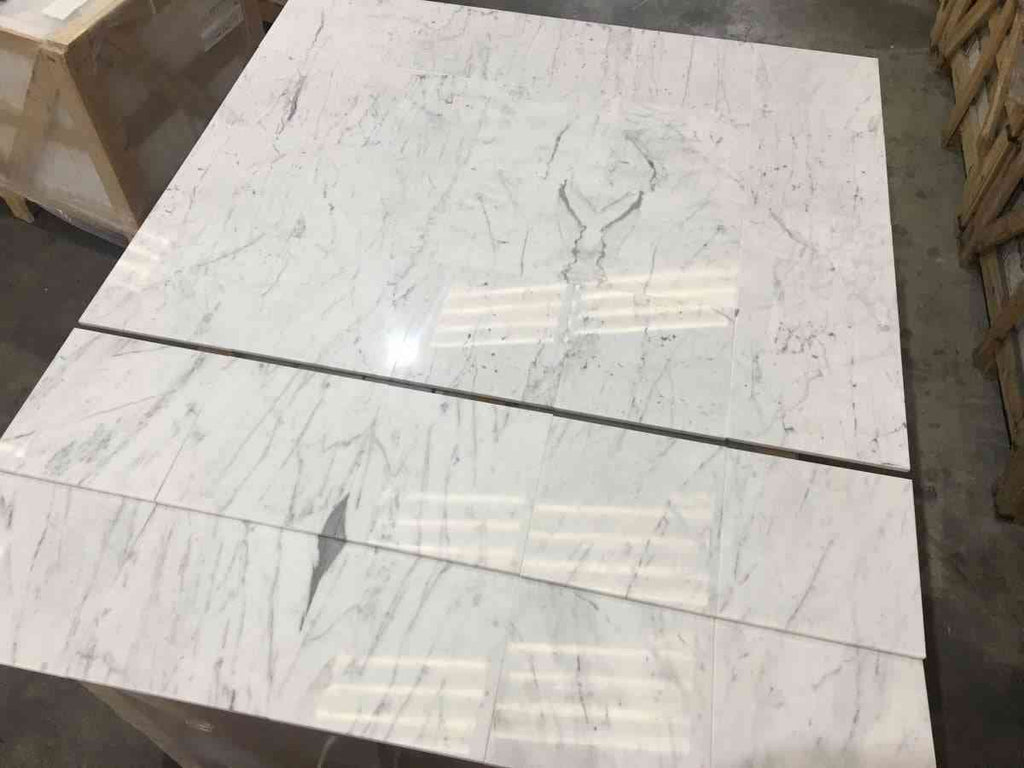 Marble Tiles - Statuario Venato Polished Marble Tiles 305x305x10mm - intmarble