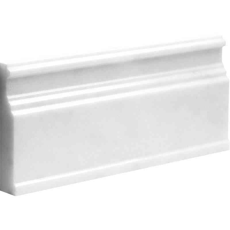 Marble Tiles - Carrara Marble Base Art Deco Skirting Board 130x305x18mm - intmarble