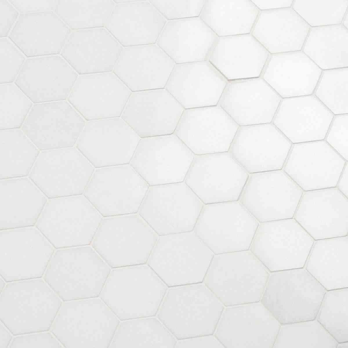 Marble Tiles - Bianco Thassos Polished Hexagon Marble Mosaic Tiles - intmarble