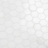 Marble Tiles - Bianco Thassos Polished Hexagon Marble Mosaic Tiles - intmarble