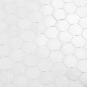 Marble Tiles - Bianco Thassos Polished Hexagon Marble Mosaic Tiles - intmarble