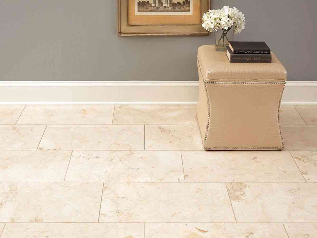 Marble Tiles - Crema Bella Honed Marble Tiles 406x610x12mm - intmarble
