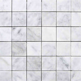 Marble Tiles - Carrara Square Marble Mosaic Tile 50X50MM - intmarble