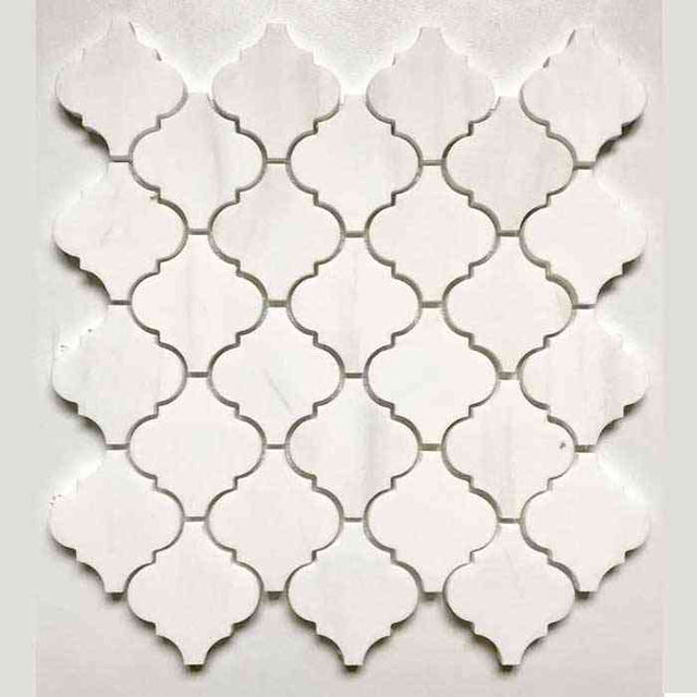 Marble Tiles - Calacatta Arabesque Marble Mosaic Tiles - intmarble
