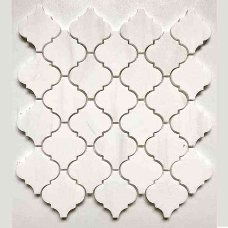 Marble Tiles - Calacatta Arabesque Marble Mosaic Tiles - intmarble