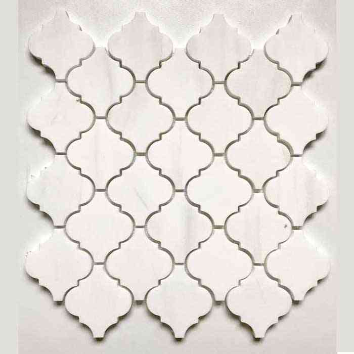 Marble Tiles - Calacatta Arabesque Marble Mosaic Tiles - intmarble