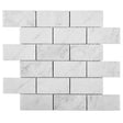 Marble Tiles - White Carrara Polished Subway Marble Mosaic Tiles 50x100x10mm - intmarble