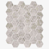 Marble Tiles - Tundra Hexagon Marble Mosaic Tiles 48x48mm - intmarble