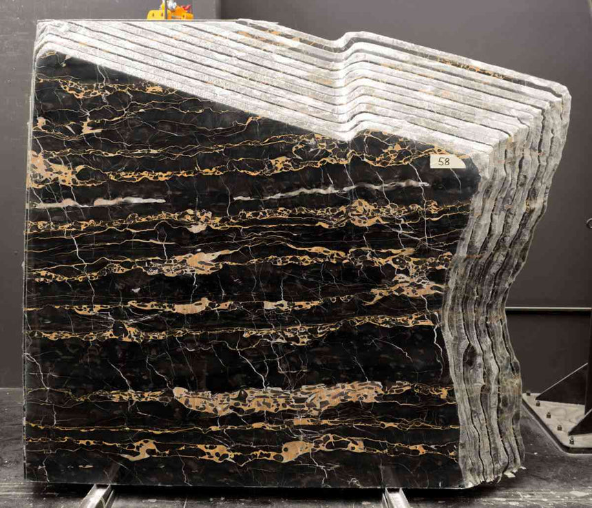 Marble Tiles - Portoro Gold Luxury Marble Slabs - intmarble