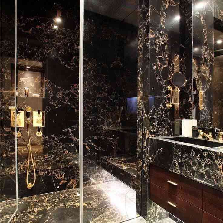 Marble Tiles - Portoro Gold Luxury Marble Slabs - intmarble