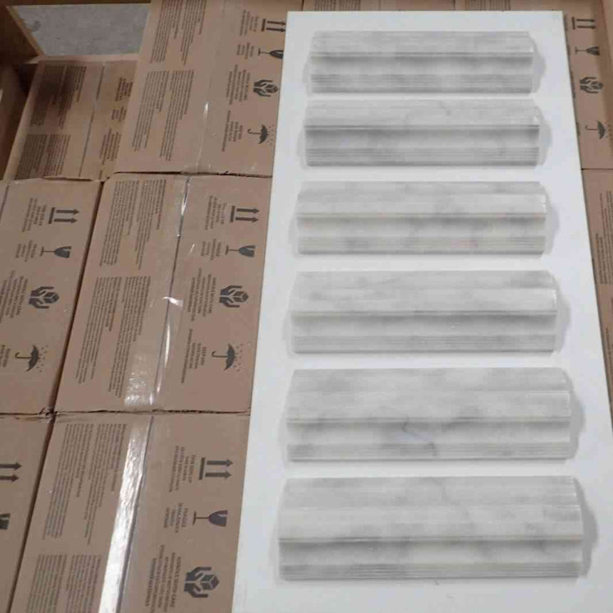 Marble Tiles - Carrara Polished art Deco Marble Moldings - intmarble