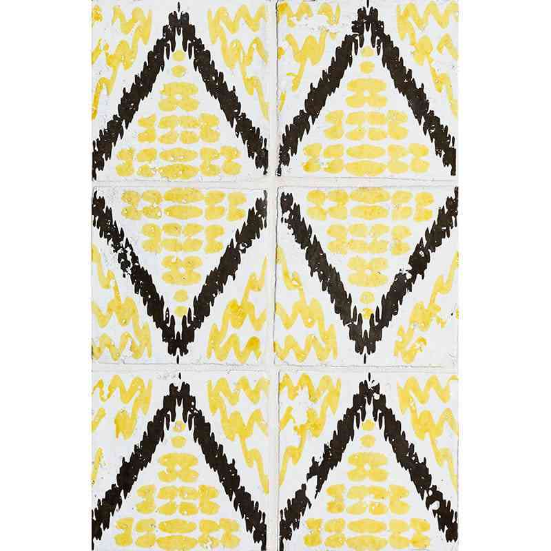 Marble Tiles - Handmade Glazed Terracotta 2 Tiles Pattern 150x150x10mm - intmarble