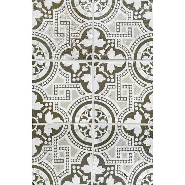 Marble Tiles - Terracotta Tiles Hand Made Glazed Terracotta 4 Tile Pattern Palena Design 150x150mm - intmarble