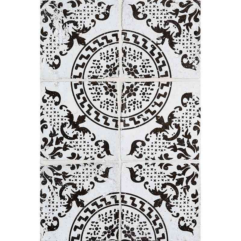 Marble Tiles - Terracotta Tiles Hand Made Glazed Terracotta Tile Pattern Bavi 2 Antigua Design 150x150mm - intmarble