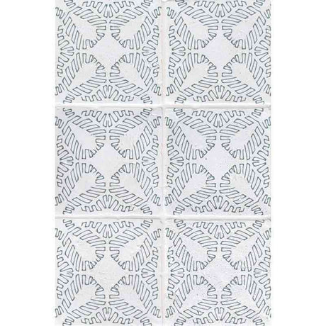 Marble Tiles - Terracotta Tiles Hand Made Glazed Terracotta Tile Pattern Bavi 5 Design 150x150mm - intmarble