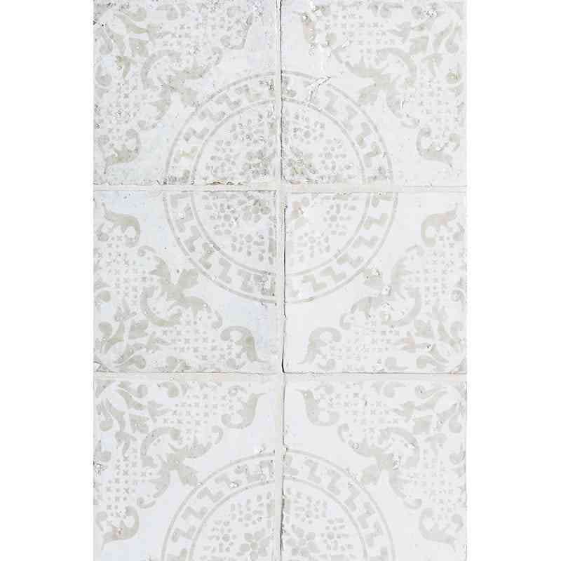 Marble Tiles - Terracotta Tiles Hand Made Glazed Terracotta Tile Pattern Bavi 8 Antigua Design 150x150mm - intmarble