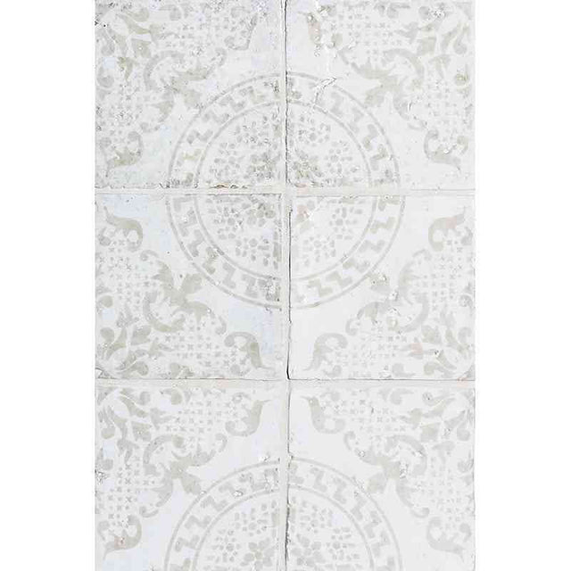 Marble Tiles - Terracotta Tiles Hand Made Glazed Terracotta Tile Pattern Bavi 8 Antigua Design 150x150mm - intmarble