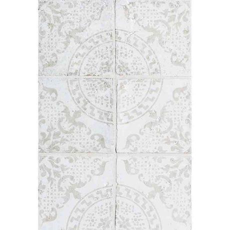 Marble Tiles - Terracotta Tiles Hand Made Glazed Terracotta Tile Pattern Bavi 7 Antigua Design 150x150mm - intmarble