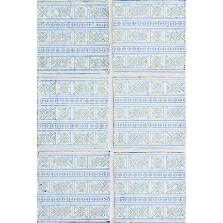 Marble Tiles - Terracotta Tiles Hand Made Glazed Terracotta Tile Pattern 11 Batik Design 150x150mm - intmarble