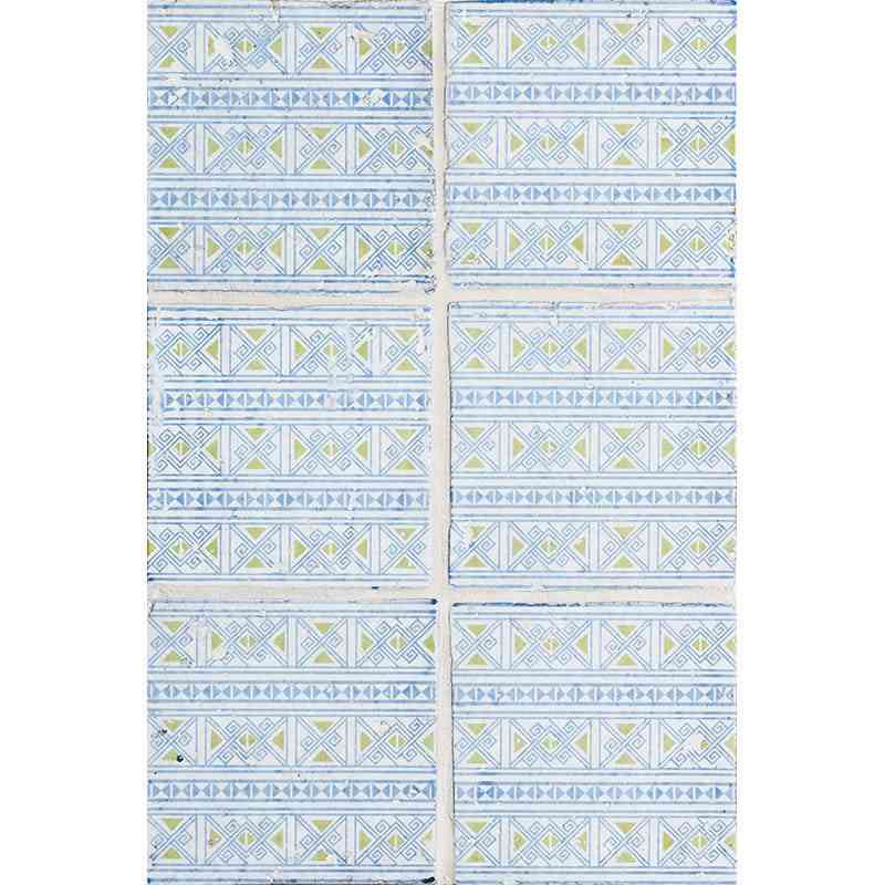 Marble Tiles - Terracotta Tiles Hand Made Glazed Terracotta Tile Pattern 11 Batik Design 150x150mm - intmarble