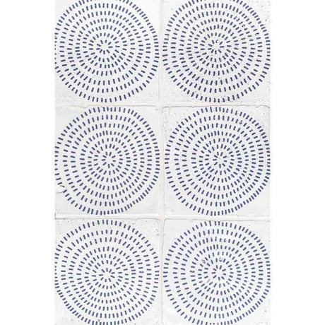 Marble Tiles - Terracotta Tiles Hand Made Glazed Terracotta Tile Pattern 14 Batik Design 150x150mm - intmarble