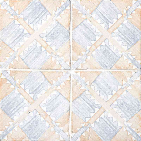 Marble Tiles - Hand Made Vintage Linen Glossy Ikat Terracotta Floor Wall Decor Tiles 150x150mm D6 - intmarble