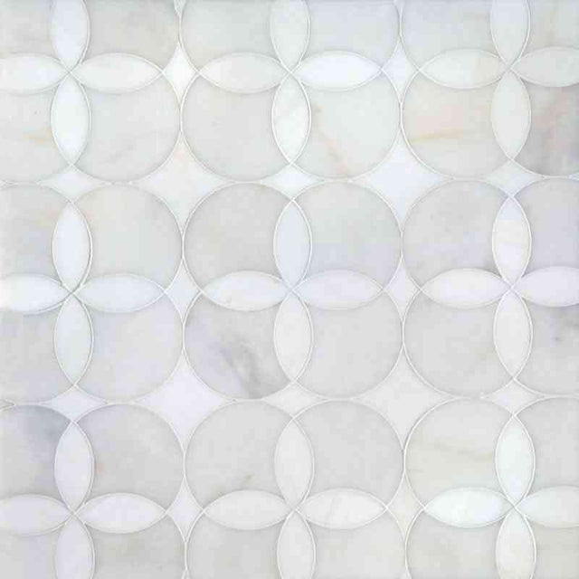 Marble Tiles - Moon Clips Carrara, Bianco Sivec, Marble Pattern Decor Mosaics - intmarble
