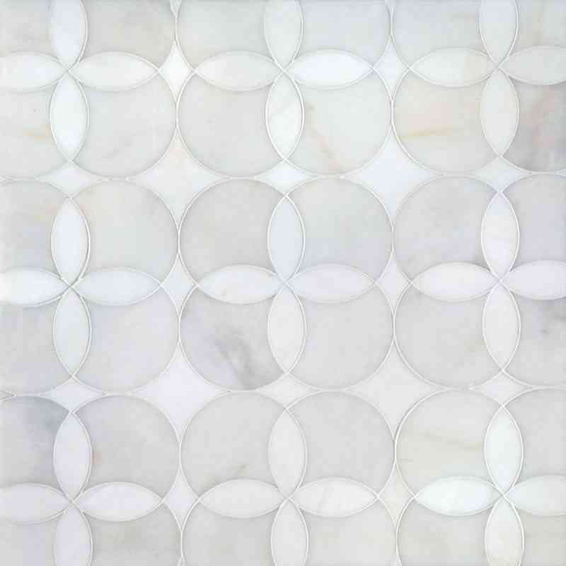 Marble Tiles - Moon Clips Carrara, Bianco Sivec, Marble Pattern Decor Mosaics - intmarble
