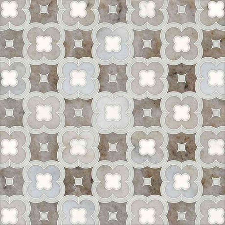 Marble Tiles - Daisy Decor Marble Mosaic Sivec, Carrara, Palisandro Sky Marble Pattern - intmarble