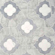 Marble Tiles - Large Daisy Marble Decor Pattern Bardiglio, Carrara, Bianco Sivec Waterjet - intmarble