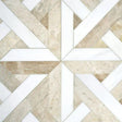 Marble Tiles - Greek Pattern Royal Bianco Sivec Waterjet Decor - intmarble