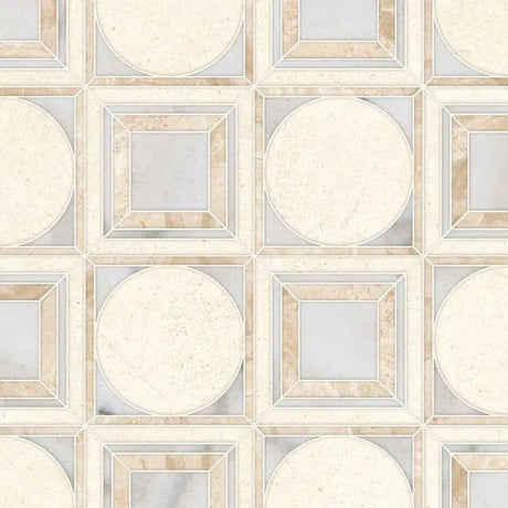 Marble Tiles - Cici Limestone Skyfall Royal Marble Waterjet Decor - intmarble