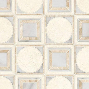 Marble Tiles - Cici Limestone Skyfall Royal Marble Waterjet Decor - intmarble