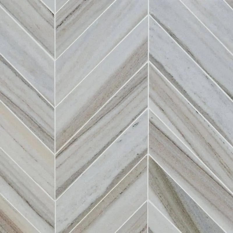 Marble Tiles - Skyfall Chevron Waterjet Decor Marble Tiles - intmarble