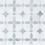 Marble Tiles - Diamond Droplets Waterjet Marble Carrara Bianco Sivec Decor - intmarble