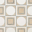 Marble Tiles - Rounded Square Waterjet Jura Olive Snow Limestone Decor - intmarble