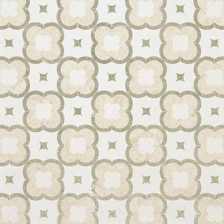 Marble Tiles - Paisley Pattern Limestone Waterjet Snow Jura Olive Verda Decor - intmarble
